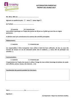 autorisation parentale