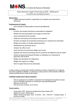 ATTACHE ARCHITECTE pour le Bureau d`Etude