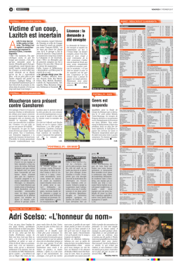 Victime d`un coup, Lazitch est incertain