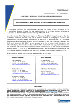 Implementation of a partial share buyback management