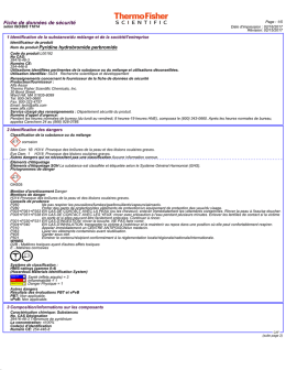 Fiche de donn&eacute;es de s&eacute;curit&eacute;