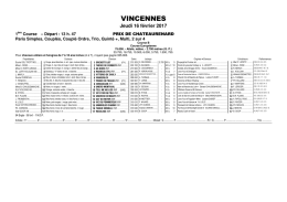 vincennes - Resultat PMU