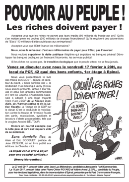 Les riches doivent payer !