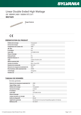 DE 189MM 240V 1000W R7S SV1
