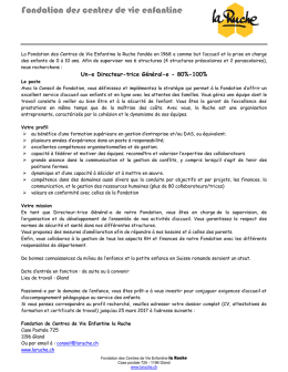 Fondation des centres de vie enfantine