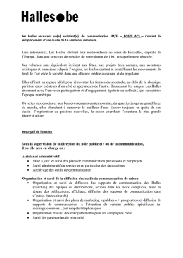 assistant(e) - Halles de Schaerbeek