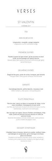 st-valentin - Verses Restaurant