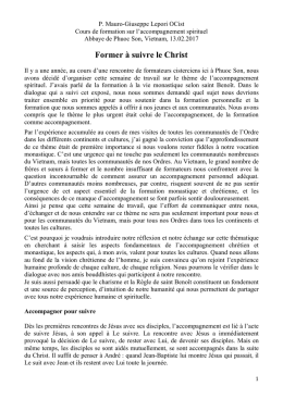 FR-Session Vietnam, L`accompagnament spirituel, 13.02.17