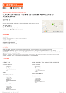 clinique du relais - centre de soins en alcoologie et addictologie