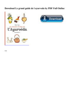 Le grand guide de l ayurveda by PDF
