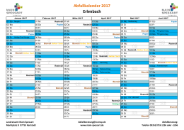 Abfallkalender 2017 Erlenbach