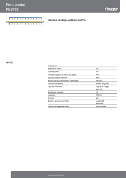 Fiche produit KBS763
