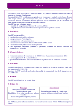 Fiche produit sur les bons du trésor à taux fixe