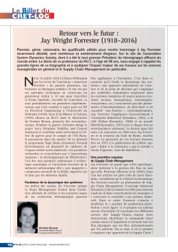Supply Chain Magazine 111 - BILLET DU CRET-LOG