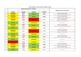 ORIGINE HORAIRE TERMINUS HORAIRE Luxembourg
