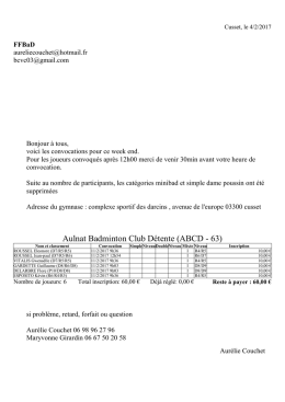 Convocations Mixte Vichy
