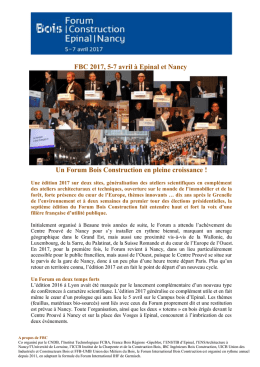 FBC 2017 : un Forum Bois Construction 2