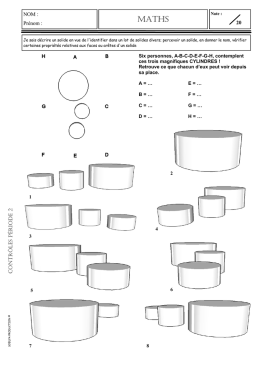 S`orienter parmi trois cylindres