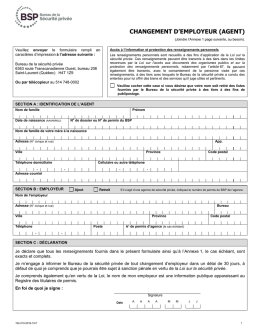 Télécharger le formulaire Changement/Ajout d`employeur