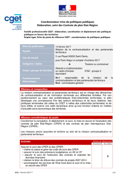 Coordonnateur-trice de politiques publiques Elaboration