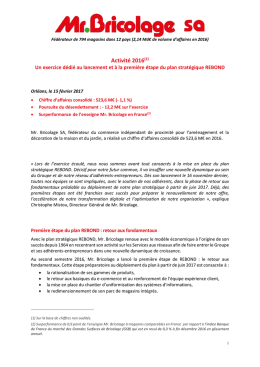 Activit&eacute; 2016(1)