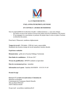 Voir l`offre - Communaut&eacute; de Communes du Val de Moselle