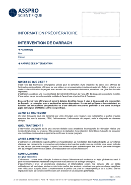 Darrach poignet - Lyon Ortho Clinic