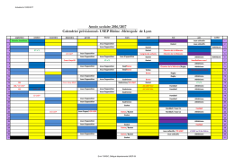 Calendrier prévisionnel 2016 2017 USEP 69