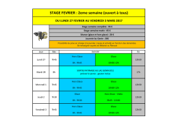 stage f&eacute;vrier 2017 2eme semaine