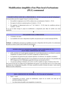 Modification simplifiée d`un Plan local d`urbanisme (PLU) communal