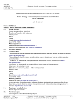 France-Bobigny: Services d`organisation de