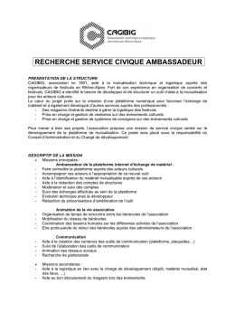 Fiche de Poste CAGIBIG - Service Civique