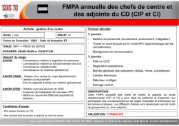 FMPA des chefs de centre et des adjoints