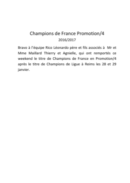 Champions de France Promotion/4