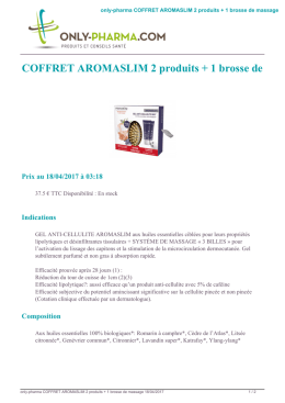 MédicamentCOFFRET AROMASLIM 2 produits + - ONLY