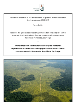 Animal-mediated seed dispersal and tropical rainforest