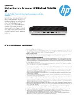 Mini ordinateur de bureau HP EliteDesk 800 65W G3