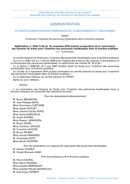 administration - Minist&egrave;re des Affaires sociales et de la Sant&eacute;