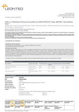 6.20% pa Multi Barrier Reverse Convertible sur EURO