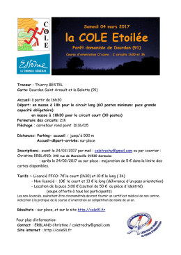 Annonce de course