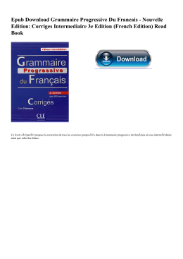 Epub Grammaire Progressive Du