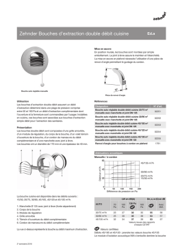 Zehnder Bouches d`extraction double débit cuisine