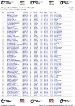classement g&eacute;n&eacute;ral