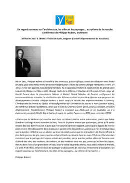 T&eacute;l&eacute;charger la pr&eacute;sentation de la conf&eacute;rence de Philippe ROBERT