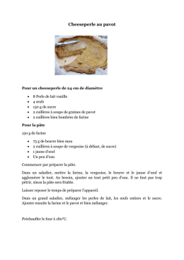 Cheeseperle au pavot