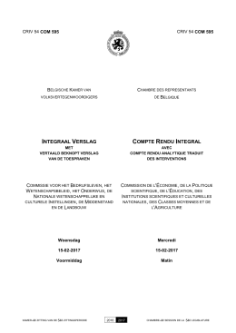 integraal verslag compte rendu int&eacute;gral
