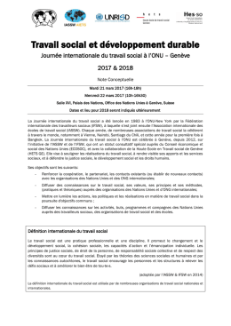 Note Conceptuelle - United Nations Research Institute for Social
