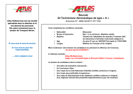 Recrute 54 Techniciens Aéronautique de type « A »