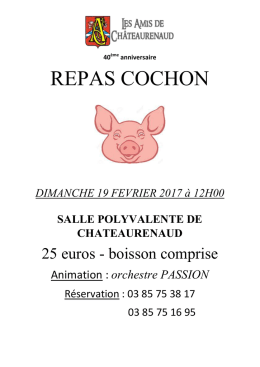 repas cochon - Les amis de Chateaurenaud