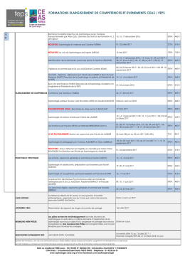 Agenda stages d`élargissement de compétences